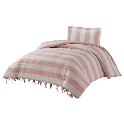 Cobertor stripes rosada 1,5 plazas