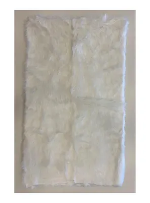 Bajada de Cama Piel Sintético Oveja Blanca 90 x 150 cm