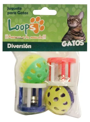 Juguete para Gatos Pelota Inteligente Plástica 10 x 10 x 10 cm Loops
