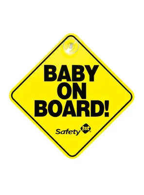 Letrero Safety 1st Baby on Board Amarillo Safety 1st