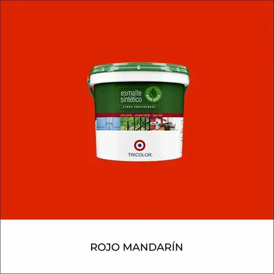 Esmalte Sintetico Base Agua Tri Rojo Mandarin
