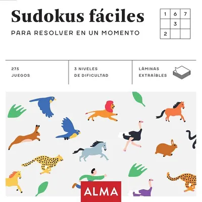 Libro Sudokus Fáciles para Resolver en un Momento Vv.Aa. Editorial Alma