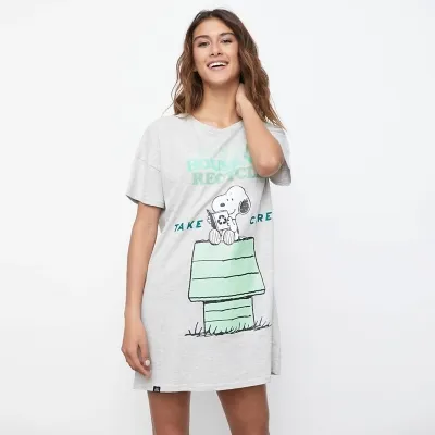Snoopy Camisa De Dormir Mujer