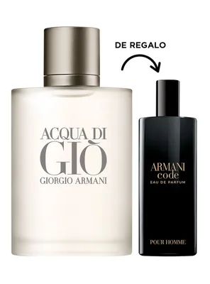 Set Perfume Aqua Di Gio EDT Hombre  50 ml + Perfume Armani Code EDP 15ml