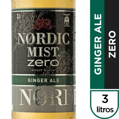 Bebida Zero Ginger Ale, 3 L