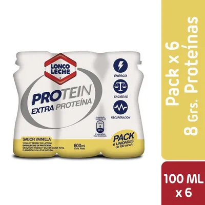 Yoghurt Protein Shot Sabor Vainilla (6 Un) Pack, 6 Un