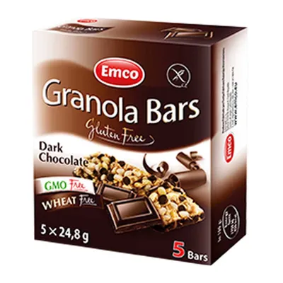 Barras De Granola Y Chocolate Libre De Gluten (5 Un), 125 G