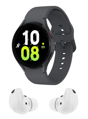 Smartwatch Galaxy Watch5 44mm BT Gray + Audífonos Bluetooth Galaxy Buds 2 Pro White