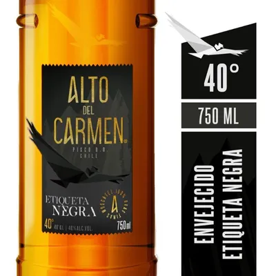 Pisco Etiqueta Negra 40° Botella, 750 Ml