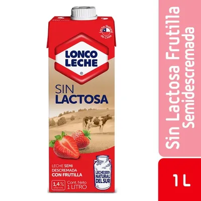 Leche Sin Lactosa Frutilla Caja, 1 L