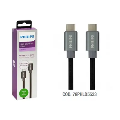 Cable USB-C a USB-C 1.2Mts Philips DLC5533C/97