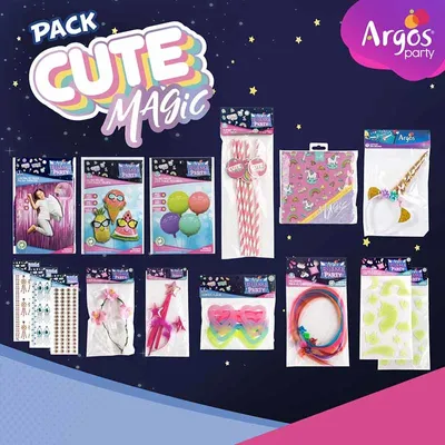 Pack De Decoración Cute Magic - Pijama Party - 19 Unidades