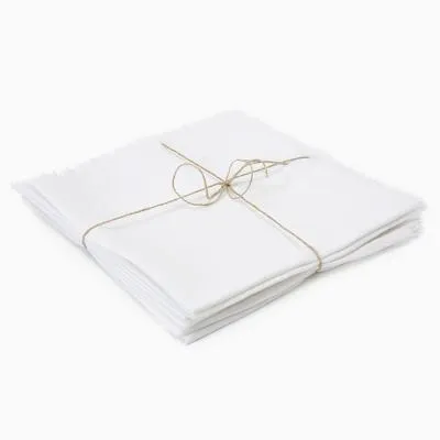 Pack 6 servilletas blanco 25x25 cm
