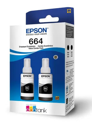 Tinta Epson 664 Pack 2 Unidades Color Negro T664120