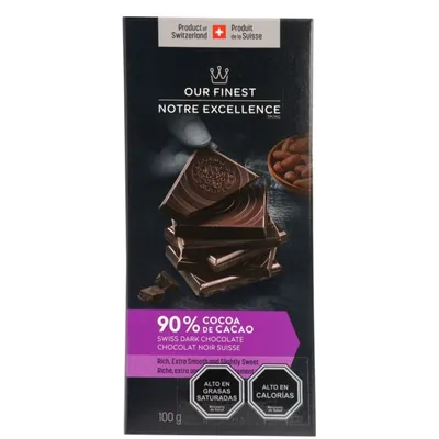 Chocolate Amargo 90% De Cacao, 100 G