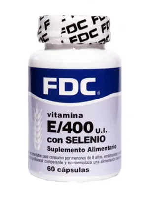 Vitamina FDC E Ui + Selenio60 Cápsulas