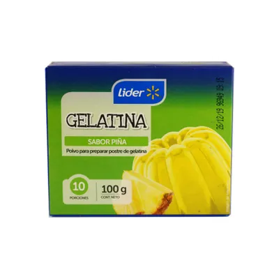 Gelatina Piña 100Gr Lider 100 G, 100 G