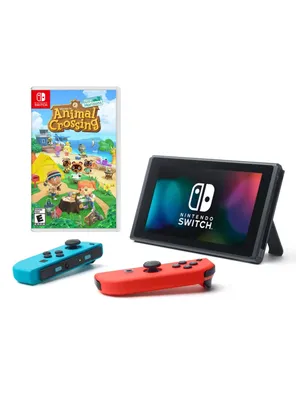 Consola Nintendo Switch Neon + Juego Nintendo Switch Animal Crossing: New Horizons