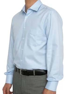 Camisa Formal Slim con Cuello Torino Azul