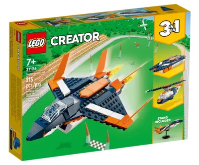 Lego Creator Supersonic-Jet 215 Piezas 31126