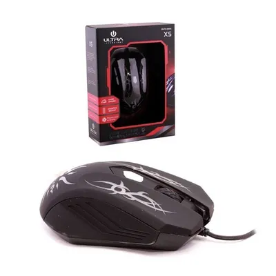 Mouse Alámbrico Ultra X 5 Retro Iluminado Gaming