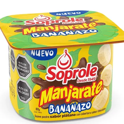 Postre Manjarate Sabor Plátano, 80 G