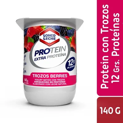 Yoghurt Protein Con Trozos Sabor Berries Pote, 140 G