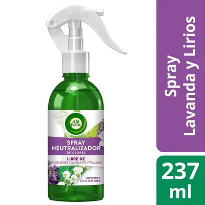 Desodorante Ambiental Spray Neutralizador De Olores Lavanda Y Lirios Del Valle, 237 Ml