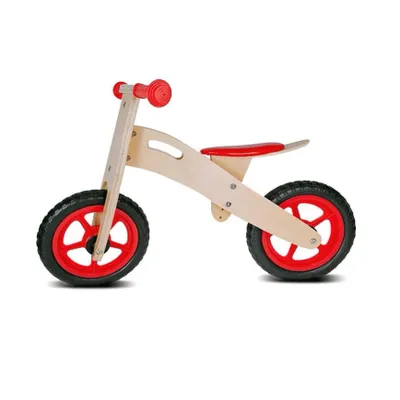 Bicicleta De Aprendizaje Infantil De Madera Rojo