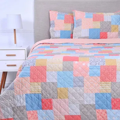 Quilt Cosido Patchwork King Geminis