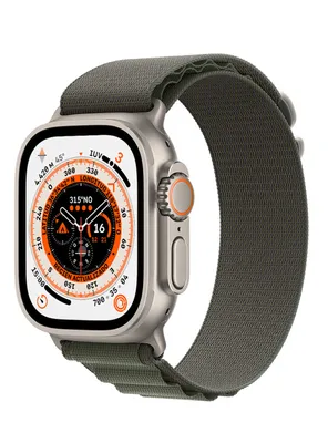 Apple Watch Ultra 49mm GPS + Cellular Caja de Titanio Natural Correa Alpine Verde Talla L