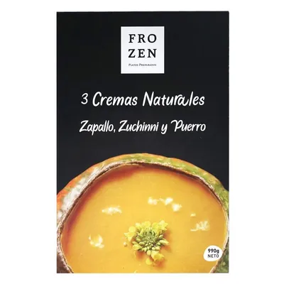 Cremas Naturales Zapallo, Zuchinni Y Puerro 330 G C/U, 990 G