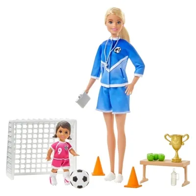 Barbie Muñeca Set De Muñeca Entrenadora De Futbol