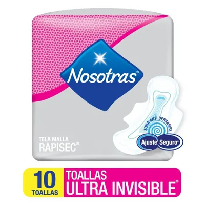 Toallas Con Alas Ultra Invisible Tela Malla, 10 Un