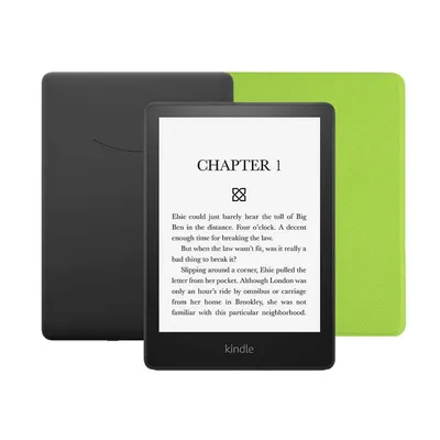E-reader New Kindle Paperwhite Waterproof 2021 8GB Negro + Funda Color Verde claro