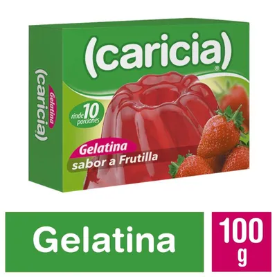 Gelatina Sabor Frutilla Caja, 100 G