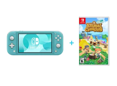 Nintendo Switch Lite Turquoise + Juego Nintendo Switch Animal Crossing: New Horizons